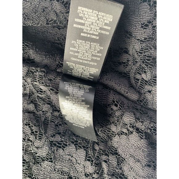 Ted Baker Womens Black Tweed Collarless Contrast Bow Pocket Coat Size 1 … - Picture 16 of 16